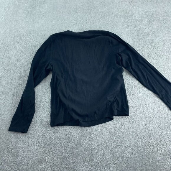 Splendid Womens Black Ribbed Long-Sleeve Tee XXL NWT 2805 - Picture 2 of 9